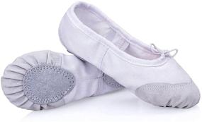 img 4 attached to 🩰 Soft Split Sole Daydance Ballet Slippers - Dance Shoes for Toddler, Kids, Boys, Girls & Adults