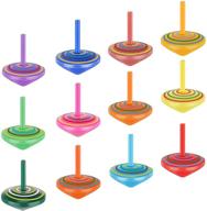 spinning colorful gyroscopes educational kindergarten logo