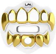 🏈 loudmouth football mouth guard: 3d chrome grillz adult & youth lip and teeth protector, maximum air flow mouth piece for sports logo