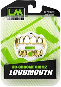 img 3 attached to 🏈 Loudmouth Football Mouth Guard: 3D Chrome Grillz Adult & Youth Lip and Teeth Protector, Maximum Air Flow Mouth Piece for Sports