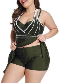 img 2 attached to 👙 LALAGEN Women's Swimdress Swimsuit Tankini: Fashionable Women's Clothing and Stylish Swimsuits & Cover Ups