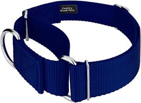 img 3 attached to 🐶 Enhance Your Pet's Style with Vibrant 15 Colors - 1 1/2 Inch Martingale Heavyduty Nylon Dog Collar by Country Brook Petz