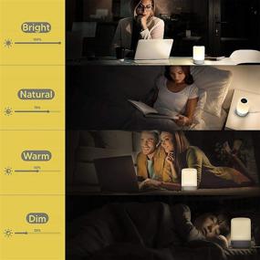 img 1 attached to 🌙 Versatile Bedside Lamp with USB Port: Stylish Touch Lamps for Bedrooms Living Room, RGB Dimming Night Light in 13 Colors - Perfect Christmas Birthday Gift for Kids and Adults