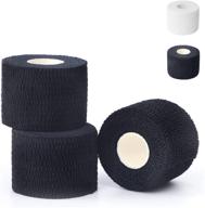 💪 lobtery thumb tape: premium hook grip tape for weightlifters - sticky and stretchy adhesive athletic weight lifting tape, finger tape sweat proof, 2 inch x 22.5 feet, black логотип