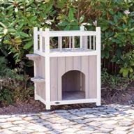 🐾 trixie wooden pet home with balcony, gray/white: a perfect retreat for your beloved pets logo