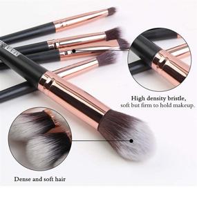 img 1 attached to 💼 20 Pcs Professional Travel Makeup Brush Set in Black Gold - Ideal for Foundation, Eyeshadow, Blush, and Concealers