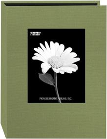 img 3 attached to 📷 Pioneer Photo DA-57CBF/SG: 24-Pocket Frame Cover Album for 5x7 Prints in Sage Green Fabric