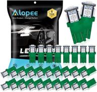 🔮 alopee 30-pack 194 green led bulbs, wedge t10 5smd 5050 chips, 168 led bulb, 921 2825 w5w 158 501 led car interior dome map door license plate lights dc 12v logo