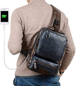 img 2 attached to Vintage Backpack Capacity External Earphone Outdoor Recreation