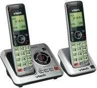 vtech cs6629-2 dect 6.0 expandable cordless phone: 📞 answering system, caller id/call waiting - silver, 2 handsets logo