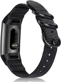 img 4 attached to Fintie Soft Woven Nylon Sports Bands for Fitbit Charge 4 / Charge 3 - Replacement Straps for Fitbit Charge 3 and Charge 3 SE Fitness Activity