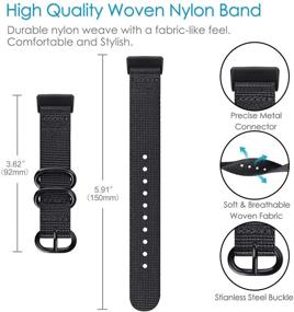 img 3 attached to Fintie Soft Woven Nylon Sports Bands for Fitbit Charge 4 / Charge 3 - Replacement Straps for Fitbit Charge 3 and Charge 3 SE Fitness Activity