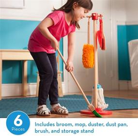 img 2 attached to Melissa &amp; Doug Let's Play House: Dusting, Sweeping, Mopping! 6 Piece Pretend Play Set