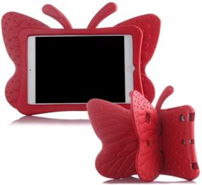 img 4 attached to 🦋 ER CHEN Kids Lightweight Cute Butterfly Design Shockproof EVA Foam Series Case for iPad 2/3/4 (Red) - Improved SEO