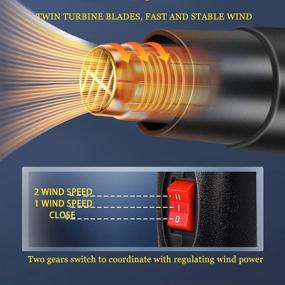 img 2 attached to 🔥 Powerful 2000W Heat Gun Kit with Variable Temperature Control - Ideal for Shrink Wrapping, Paint Removal, Bolt Stripping, and More!