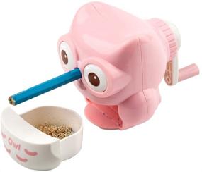 img 3 attached to 🦉 StudentsZone Cute Pencil Sharpeners: Kawaii Owl-Pink Manual Sharpeners for Kids, Artists & Colored Pencils