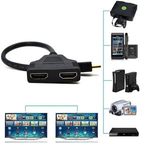 img 2 attached to 🔌 HDMI порт Мужской к Женскому 1 вход 2 выхода Кабель Разветвитель Адаптер Конвертер 1080P Для HDTV - Улучшите подключение дисплея