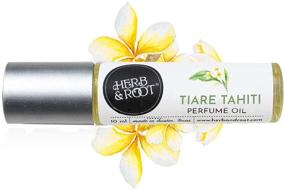 img 1 attached to 🌺 Exquisite Tiare & Teakwood Perfume Oil for Women - Rollerball Fragrance with a Hint of Herb and Root - 10ml