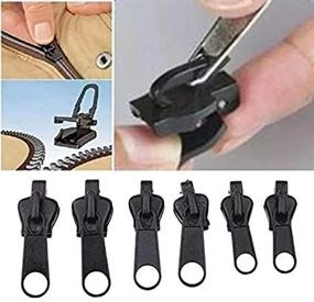 img 3 attached to 🪢 Fix Zip Puller Kit - 6 Pcs Zipper Repair & Replacement for Clothing, Jackets, Purses, Luggage, Backpacks - Zipper Extension Pulls - Black