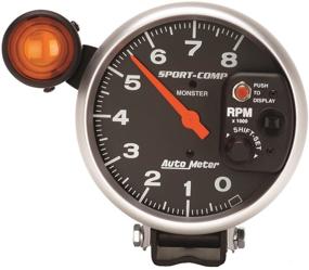 img 2 attached to 🏎️ Auto Meter 3905 Sport-Comp Tachometer with Shift-Lite, 5.000 in. for Precise RPM Tracking