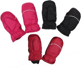 img 1 attached to 🧤 GILBIN Kids Winter Ski Mittens Size 4-6 with Thinsulate and Quilted Breathable Design