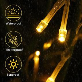 img 1 attached to FALUOS Solar Icicle String Lights - 20Ft 288 LEDs, Waterproof & Extendable, Christmas Curtain Decorations for Bedroom Patio Yard Garden Wedding Party (Warm White)