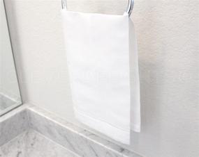 img 1 attached to 🌿 CleverDelights White Linen Hemstitched Hand Towels - 6 Pack - 100% Linen - Tea Towels - 14"x22