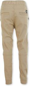 img 2 attached to 👖 Cotton Woven Pull On Stretch Khaki Joggers Boys Sweatpants with Side Pockets - ONE POINT ONE