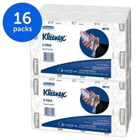 img 3 attached to Kleenex C Fold Paper Towels (88115): Absorbent, White - 16 Packs/Case, 150 Towels/Pack