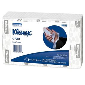 img 4 attached to Kleenex C Fold Paper Towels (88115): Absorbent, White - 16 Packs/Case, 150 Towels/Pack