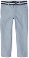👖 stylish belted dress pants for boys: the children's place collection logo
