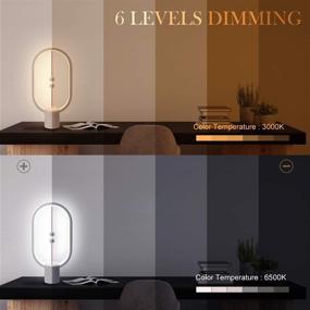 img 3 attached to 🔋 JACKYLED Battery-Powered Touch Control Table Lamp - 6 Dimming Levels, Mid-air Switch, 2 Color Temperature, Warm Eye-Care - Ideal for Living Room Bedroom Office Reading (White)