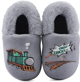 img 3 attached to 👞 Durable Cartoon Toddler Slippers for Boys - A Perfect Mix of Shoes and Slippers