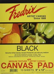 img 1 attached to 🖼️ Fredrix 35001 Black Canvas Pad: Ideal 10 Sheets for Artistic Masterpieces, 9 By 12 Inches