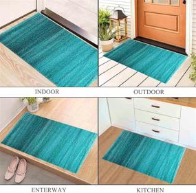 img 1 attached to 🚪 Darkyazi 23.6" x 35.4" Colorful Doormats - Funny Entrance Rug for Front Door, Bath, Kitchen, Bedroom, Non-Slip Floor Mats in Blue