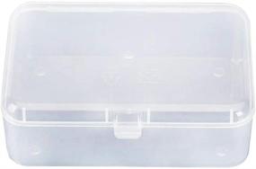 img 2 attached to 📦 Clear Polypropylene Mini Storage Containers with Hinged Lid - Pack of 4 (3.46"x 2.24"x 1.18") for Accessories, Crafts, Learning Supplies, Screws, Drills, Battery