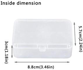 img 1 attached to 📦 Clear Polypropylene Mini Storage Containers with Hinged Lid - Pack of 4 (3.46"x 2.24"x 1.18") for Accessories, Crafts, Learning Supplies, Screws, Drills, Battery