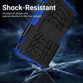 img 1 attached to 🔒 ROISKIN for Fire 8 Case 2020 - Dual Layer Anti-Slip Heavy Duty Shockproof Impact Resistant Armor Protective Case for Fire HD 8 Tablet 10th Gen / 8 Plus (Not for Samsung)