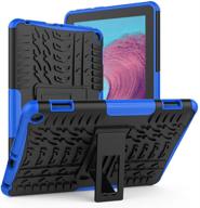 🔒 roiskin for fire 8 case 2020 - dual layer anti-slip heavy duty shockproof impact resistant armor protective case for fire hd 8 tablet 10th gen / 8 plus (not for samsung) logo