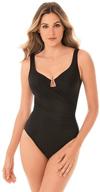 miraclesuit womens surplice underwire swimsuit women's clothing logo