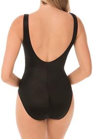 img 1 attached to Miraclesuit Womens Surplice Underwire Swimsuit Women's Clothing