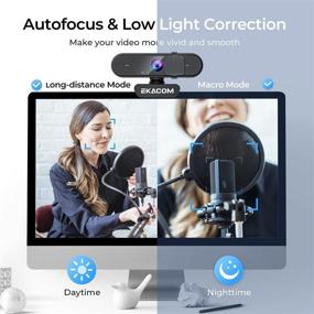 img 1 attached to 🎥 EKACOM K20E: HD 1080p Webcam with Microphone & Privacy Cover - Perfect for PC Video Conferencing, Calling, Gaming, Laptop, Desktop Mac