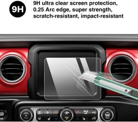 img 3 attached to 📱 High Clarity Wrangler JL Screen Protector 2018-2021 | YEE PIN Center Control Touch Screen Car Navigation Display Film (8-In) | Protective Glass for 2020 Gladiator JT