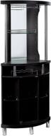 🏠 modern home source corner bar unit in elegant black finish - enhance your space with sophistication logo