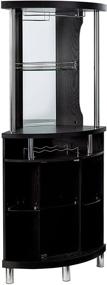 img 4 attached to 🏠 Modern Home Source Corner Bar Unit in Elegant Black Finish - Enhance Your Space with Sophistication