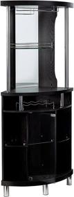 img 2 attached to 🏠 Modern Home Source Corner Bar Unit in Elegant Black Finish - Enhance Your Space with Sophistication