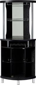 img 3 attached to 🏠 Modern Home Source Corner Bar Unit in Elegant Black Finish - Enhance Your Space with Sophistication