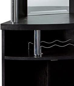 img 1 attached to 🏠 Modern Home Source Corner Bar Unit in Elegant Black Finish - Enhance Your Space with Sophistication