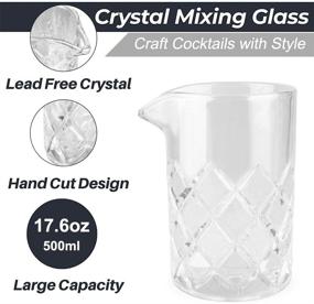 img 1 attached to 🍹 Supersun Cocktail Mixing Glass Kit: 9 Piece Home Bar Gift Set