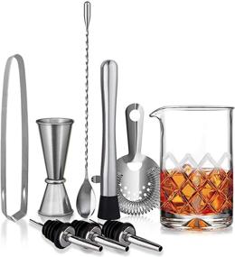 img 3 attached to 🍹 Supersun Cocktail Mixing Glass Kit: 9 Piece Home Bar Gift Set